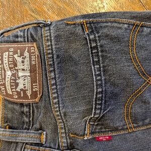 Levi's Men's Dark Gray Slim Straight Jeans 30*33 Slim